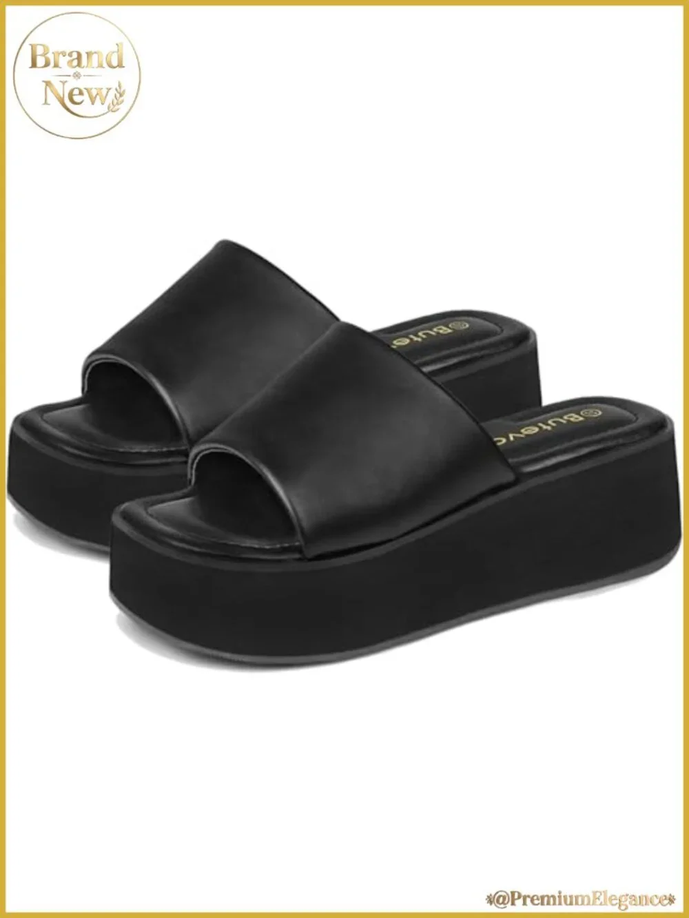 Chunky Platform Sandals for Women Comfort Open Toe Slip On Platform Slides